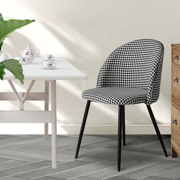 2x Dining Chairs Kitchen Lounge Chair Sofa Upholstered Padded Seat Image 8