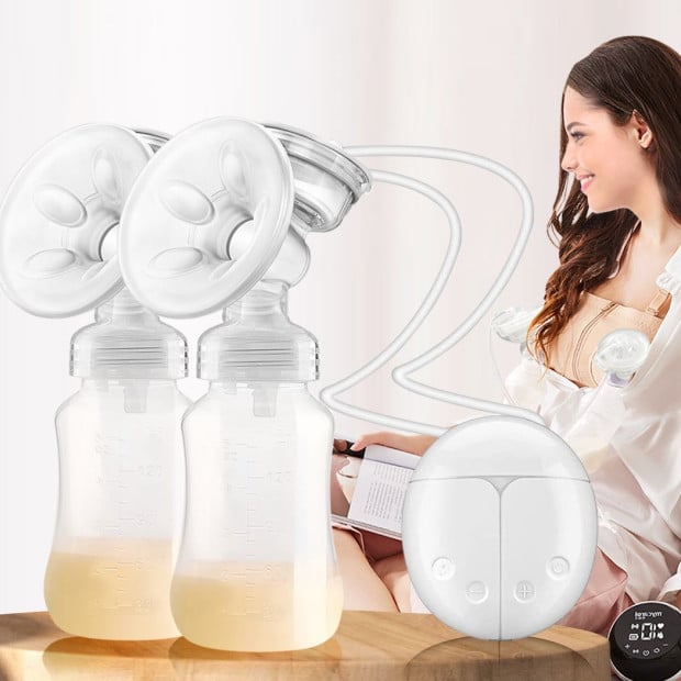 Electric Breast Pump Automatic Milk Suction Double Side Baby Feeder Image 8