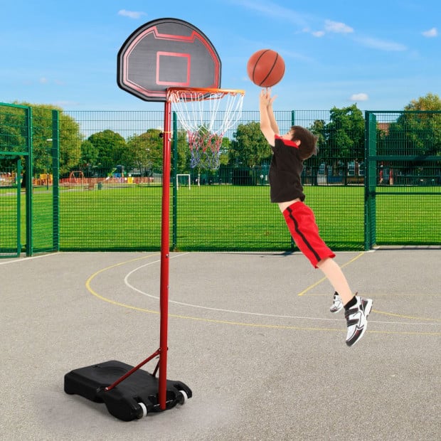 Basketball Hoop Stand System Ring Portable 2.1M Adjustable Height Kids In Ground Image 8