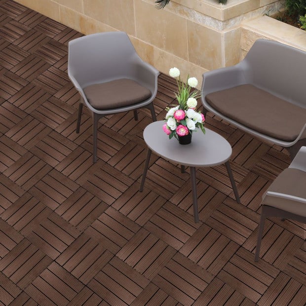 10x Floor Tiles Plastic Decking Garden Backyard Home Decor Image 8
