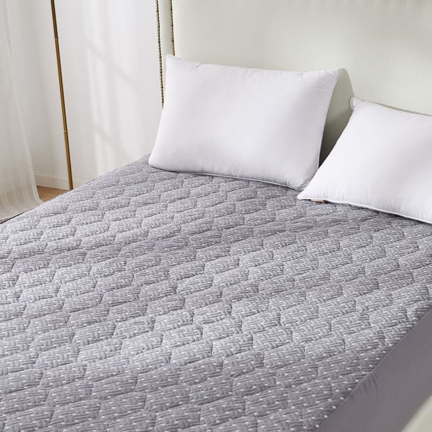 Mattress Protector Topper Bamboo Charcoal Pillowtop King Single Image 6