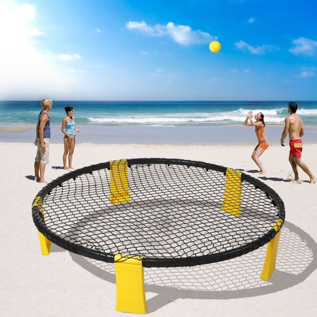 Spikeball Kit Spike Ball Set Outdoor Game Garden Net Mini Volleyball Image 2