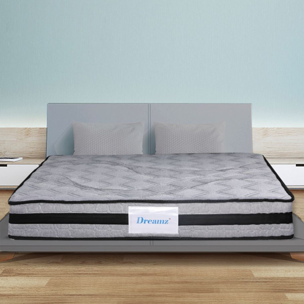 Mattress Spring Foam Medium Firm All Size 22CM Queen Dark Grey Image 8