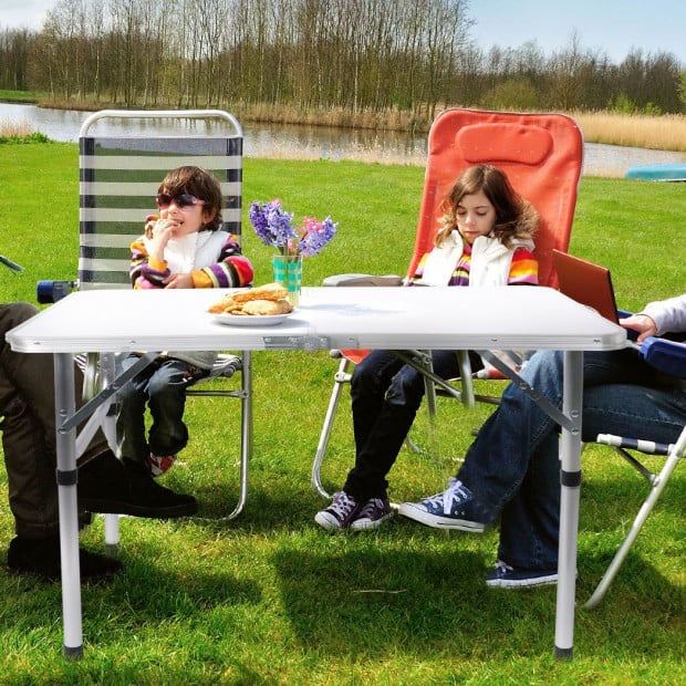 Folding Camping Table Aluminium Portable Outdoor Foldable Tables 120CM Image 8