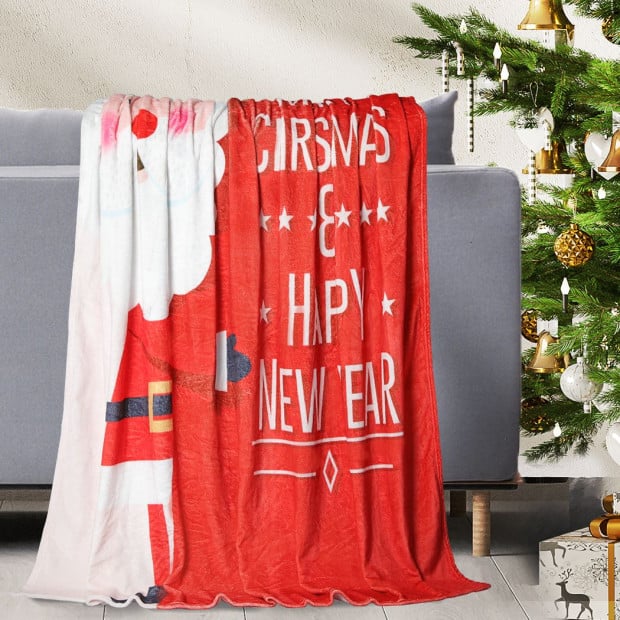 Throw Blanket Xmas Flannel Double Sided Fleece Christmas 150 x 200cm Image 8