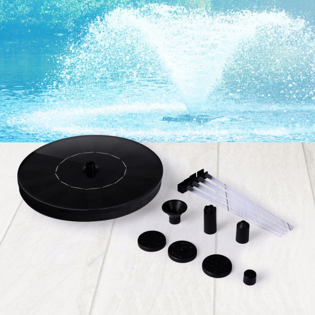 Solar Powered Water Fountain Floating Kit Garden Pond Pool Panel Image 8