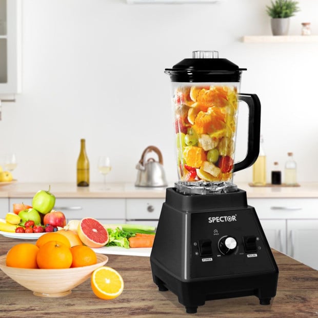 Spector 2L Commercial Blender Mixer Food Processor Juicer Ice Crush Black Image 8