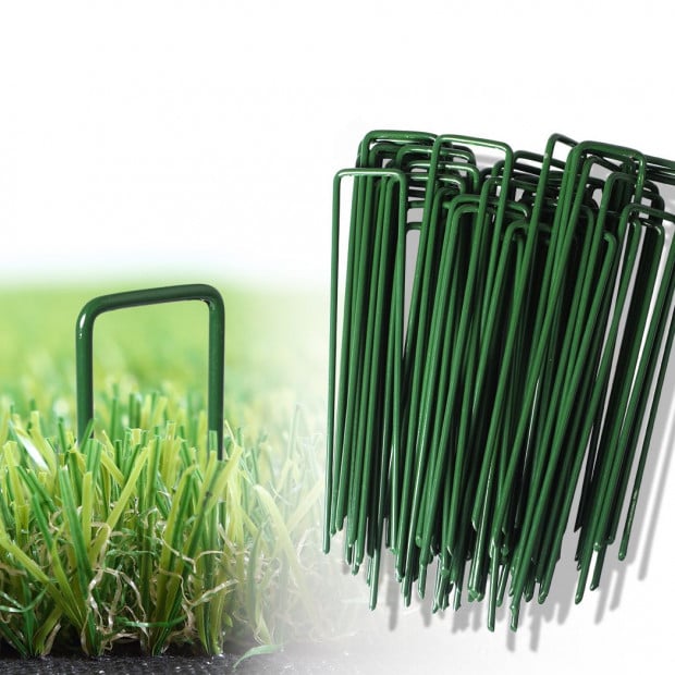 100PCS Synthetic Artificial Grass Turf Pins U Fastening Lawn Tent Mat Image 7