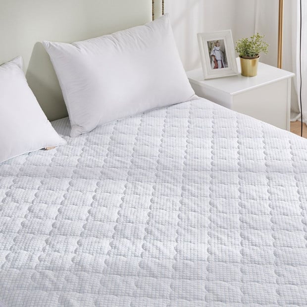 Mattress Protector Cool Fabric Pillowtop Waterproof Cover Double Image 8