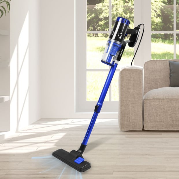 Vacuum Cleaner Corded Stick Handheld Handstick Bagless 400W Blue Image 8