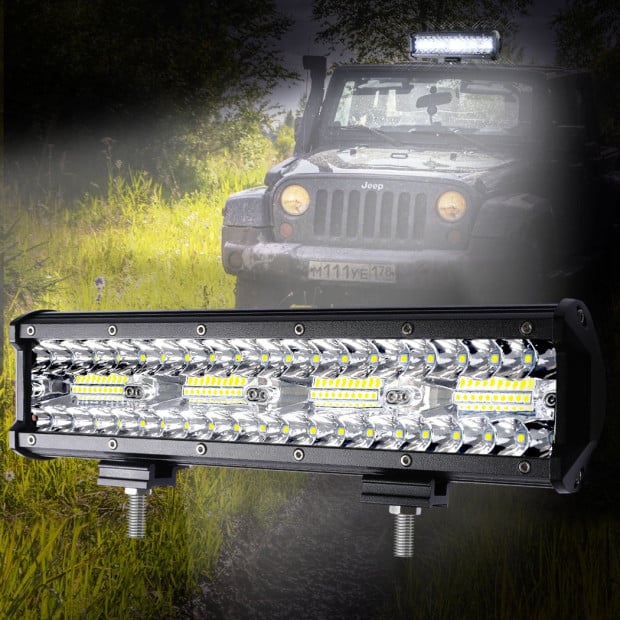 LED Light Bar Work Flood Spot Beam Lamp Offroad Caravan Strip 240W Image 8