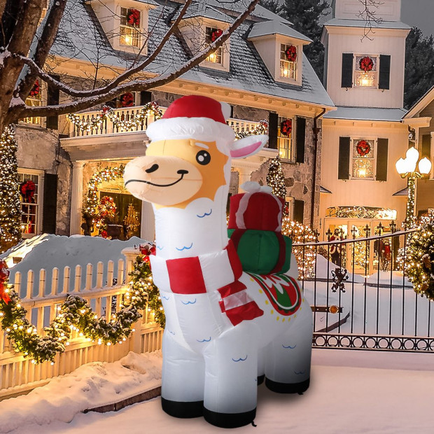 Inflatable Christmas Decorations Xmas Alpaca 1.8M LED Lights Image 8