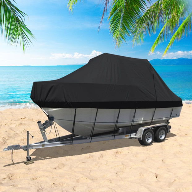 14-16 FT Boat Cover Trailer Weatherproof 600D Marine Heavy Duty Image 8