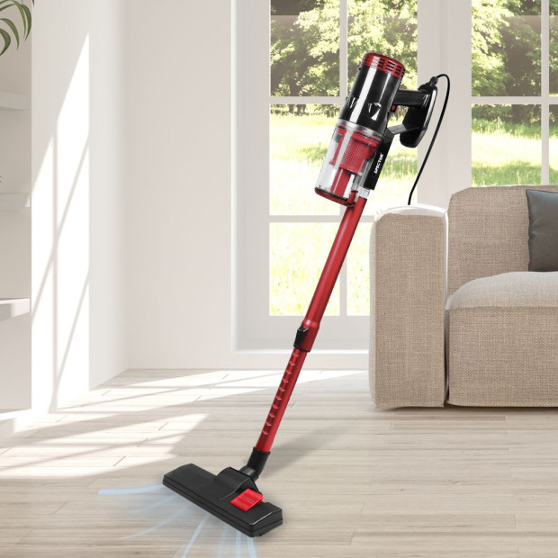 Vacuum Cleaner Corded Stick Handheld Handstick Bagless 400W Red Image 8