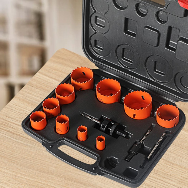 Hole Saw Set Metal Wood Cutting High Speed Wood PVC Plastic 16PCS Image 8