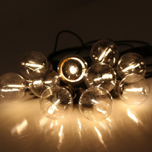 LED Festoon String Lights 40 Bulbs Kits A19 - 41m Image 4