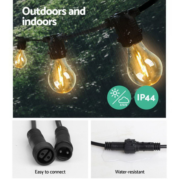 String Lights LED Outdoor Wedding Party Garden Decor 68m Image 5