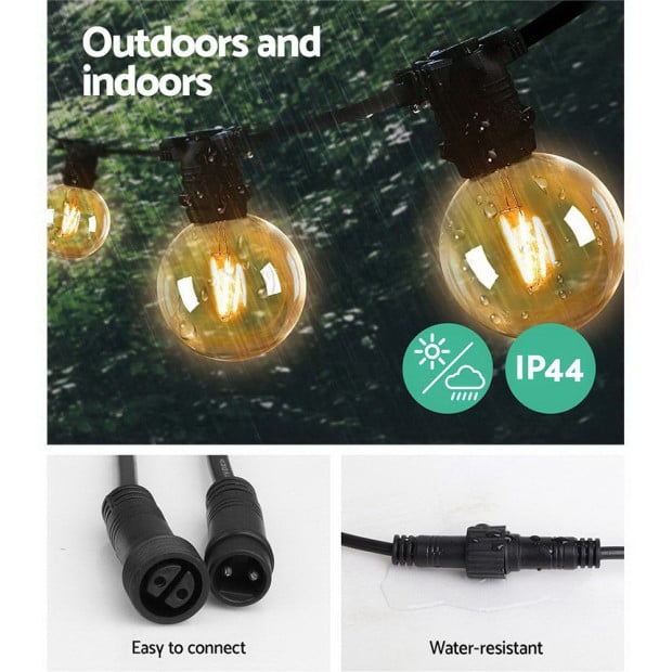 LED Festoon Lights Sting Lighting Kits Wedding Outdoor Party - 68m Image 5