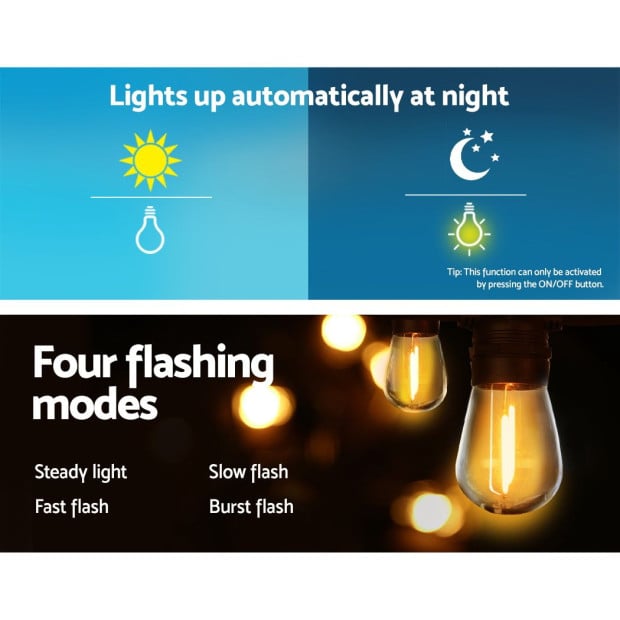 String Lights Solar Wedding Party Waterproof Outdoor - 17m Image 6