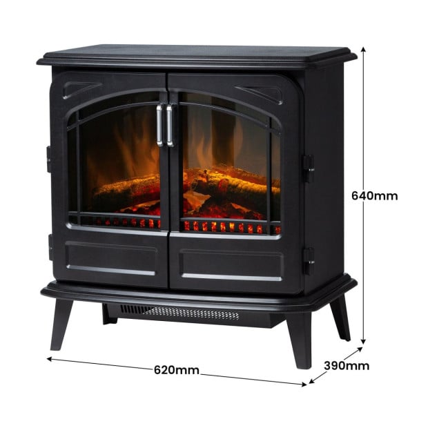 Dimplex Leckford Optiflame Electric Fire Stove - 2kW Image 4