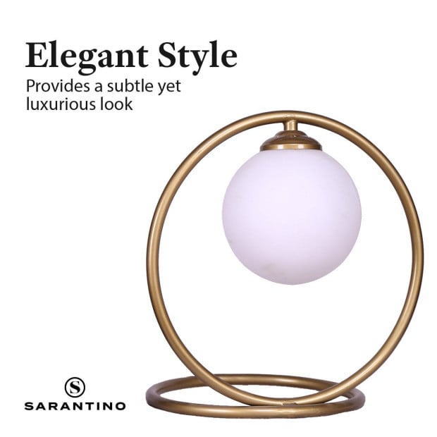 Sarantino Gold Metal Table Lamp Image 6