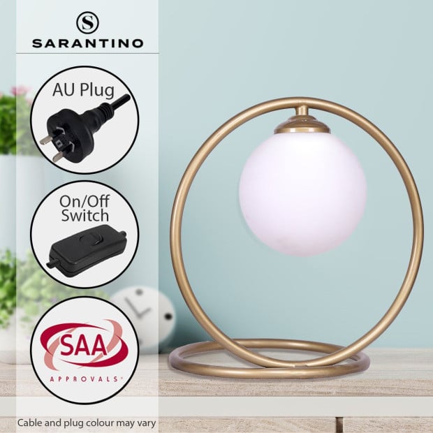 Sarantino Gold Metal Table Lamp Image 9