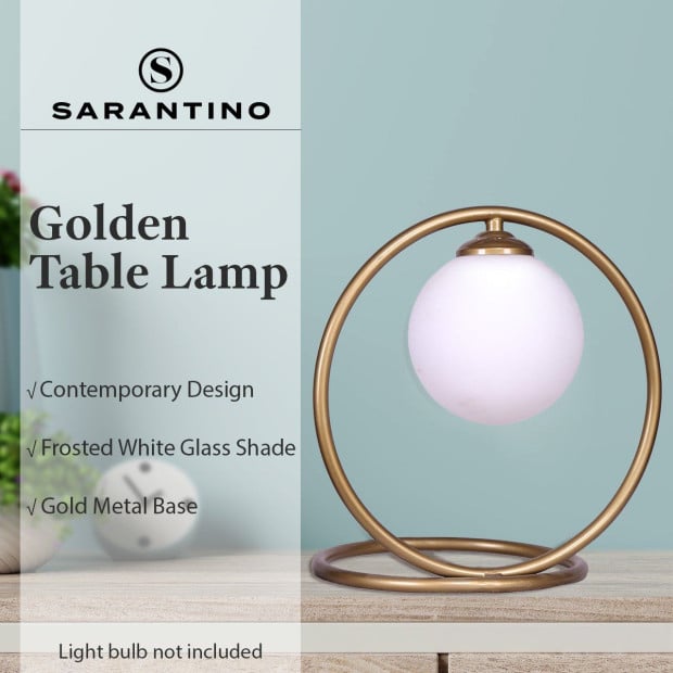 Sarantino Gold Metal Table Lamp Image 11