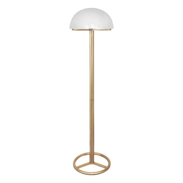 Metal Floor Lamp with White Acrylic Shade by Sarantino