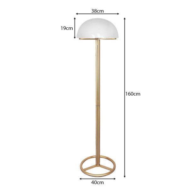 Metal Floor Lamp with White Acrylic Shade by Sarantino Image 2