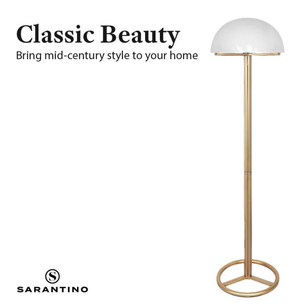 Metal Floor Lamp with White Acrylic Shade by Sarantino Image 6