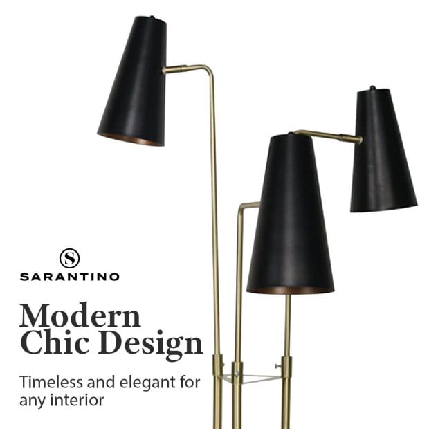 Sarantino Three Metal Shade Floor Lamp Image 5