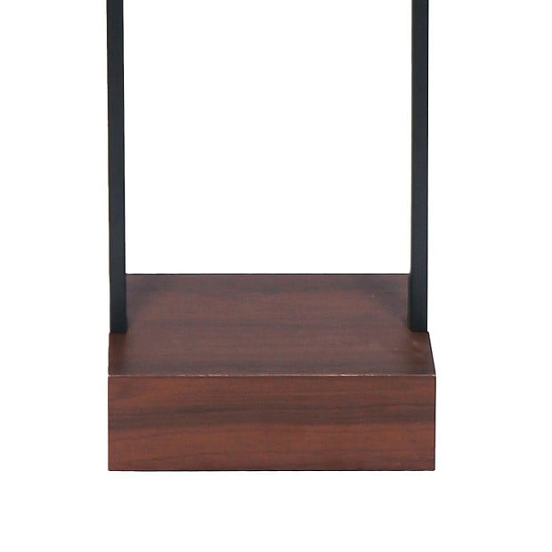 Sarantino Wood Floor Lamp in Cherry Finish Image 4