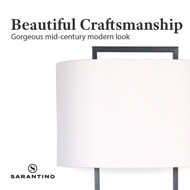 Sarantino Wood Floor Lamp in Cherry Finish Image 6
