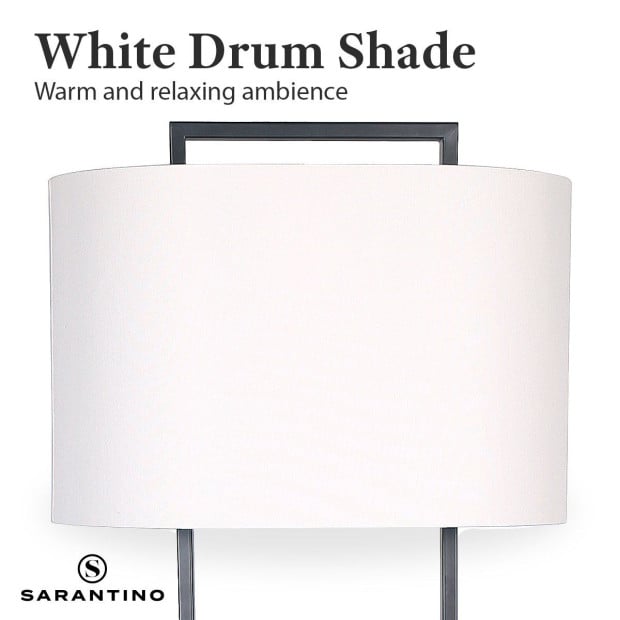 Sarantino Wood Floor Lamp in Cherry Finish Image 7