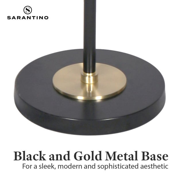 Sarantino Adjustable Two Light Lamp Black and Gold Finish Image 10