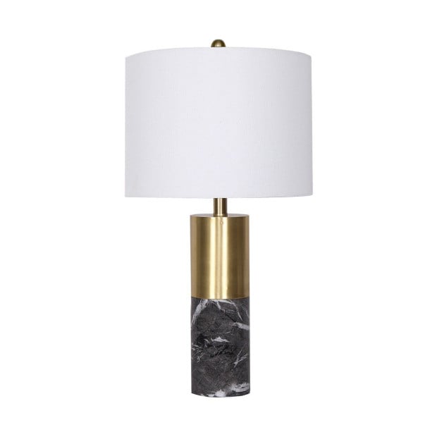 Sarantino Metal and Marble Table Lamp in Black Image 2