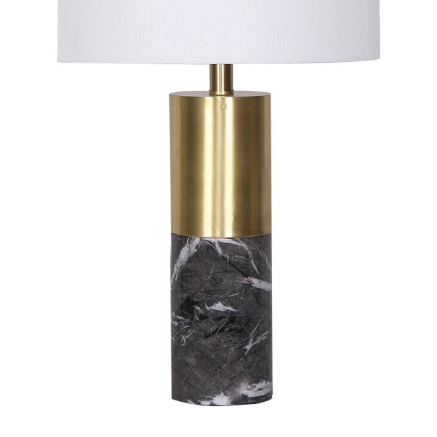 Sarantino Metal and Marble Table Lamp in Black Image 5