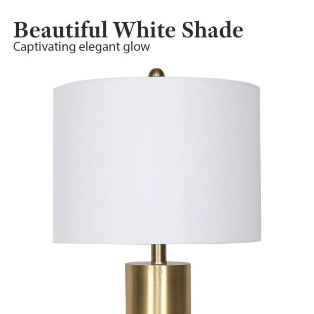 Sarantino Metal and Marble Table Lamp in Black Image 7