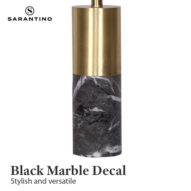 Sarantino Metal and Marble Table Lamp in Black Image 8