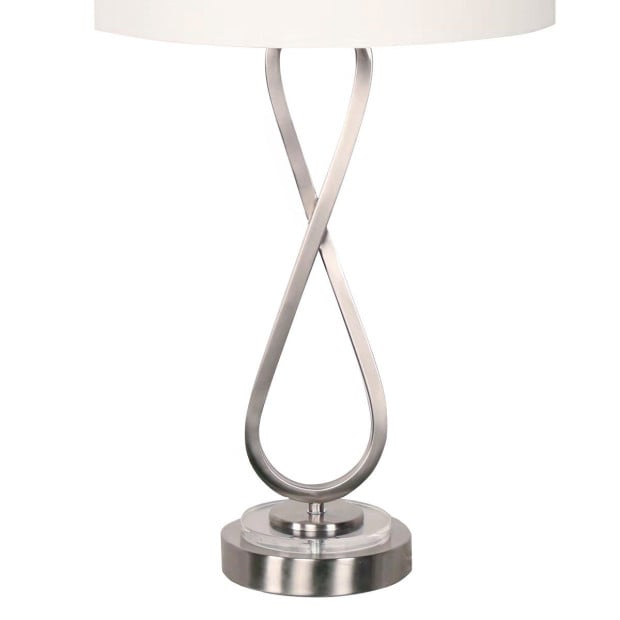 Sarantino Contemporary Table Lamp in Nickel Finish Image 5