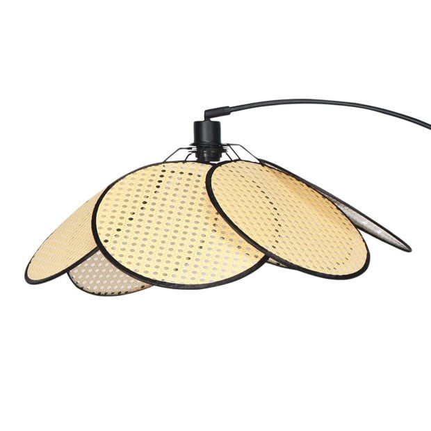 Sarantino Minimalist Synthetic Rattan Floor Lamp Image 3