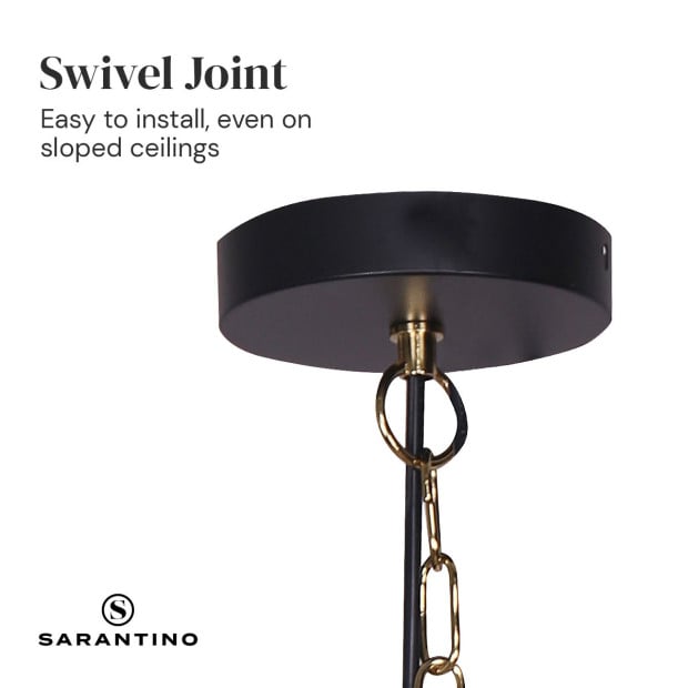 Sarantino Black and Gold Pendant Light Image 3