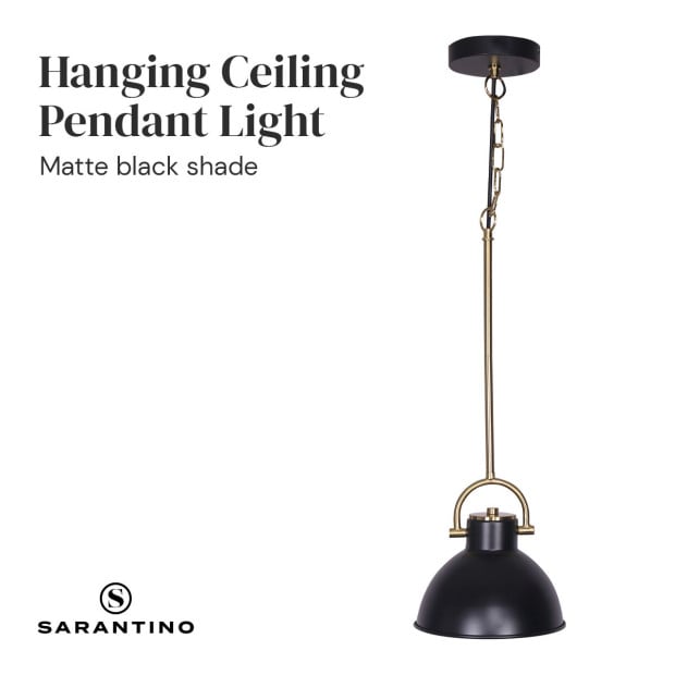 Sarantino Black and Gold Pendant Light Image 9