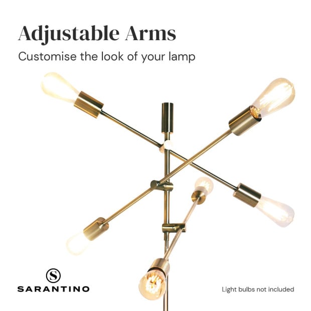 Sarantino 6-Light Metal Sputnik Floor Lamp Image 7