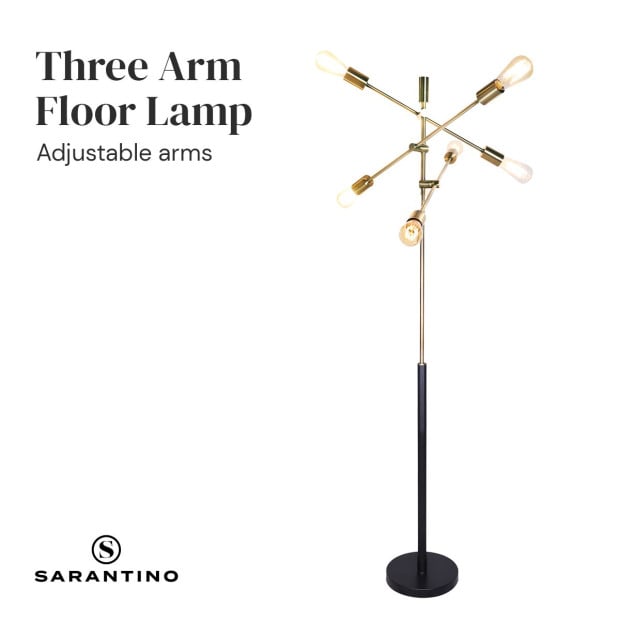 Sarantino 6-Light Metal Sputnik Floor Lamp Image 8