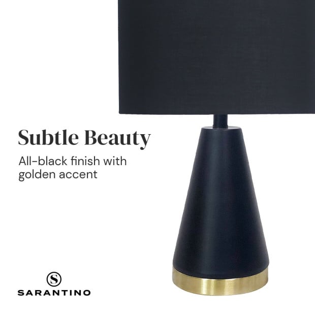 Sarantino Metal Table Lamp in Black and Gold Image 2