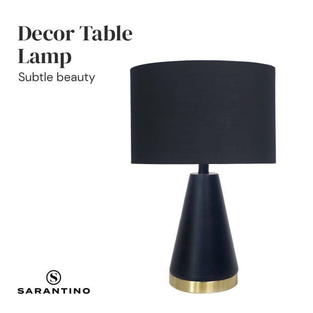 Sarantino Metal Table Lamp in Black and Gold Image 4