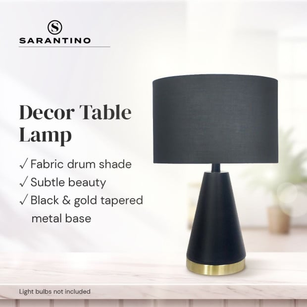 Sarantino Metal Table Lamp in Black and Gold Image 8