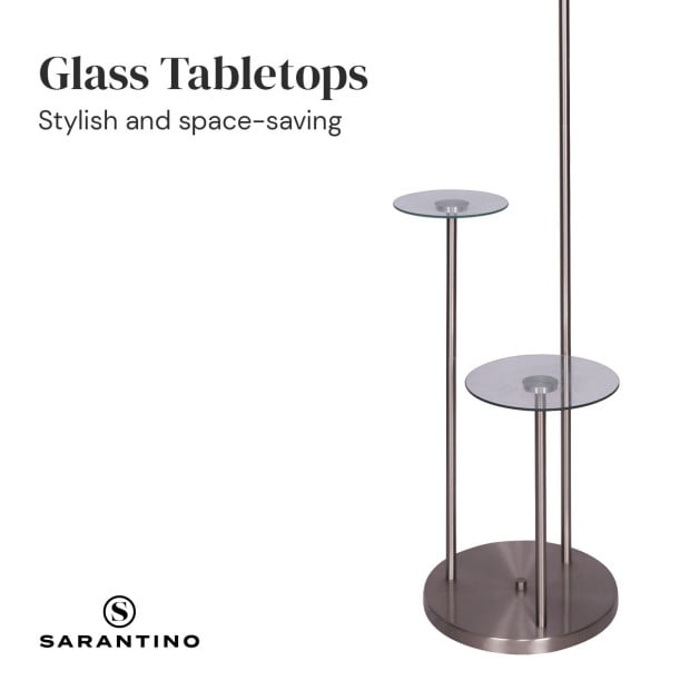 Sarantino 2-Shelf Metal Floor Lamp Image 10