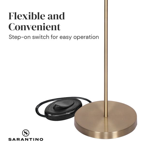 Sarantino 3-Light Gold Metal Floor Lamp Image 4